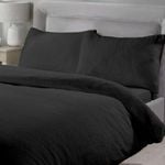 Luxor Queen  Teddy Fleece Soft Warm Quilt Doona Duvet Cover  Set Black