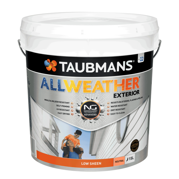 Taubmans 15L Neutral Low Sheen All Weather Exterior Paint