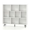 Costway 3-tier Bookcase 10 Cube Bookshelf W/metal Legs White