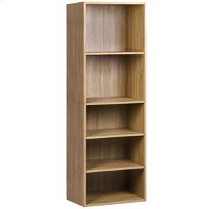ALFORDSON Office Storage Cabinet 5 Shelves Bookcase Wood
