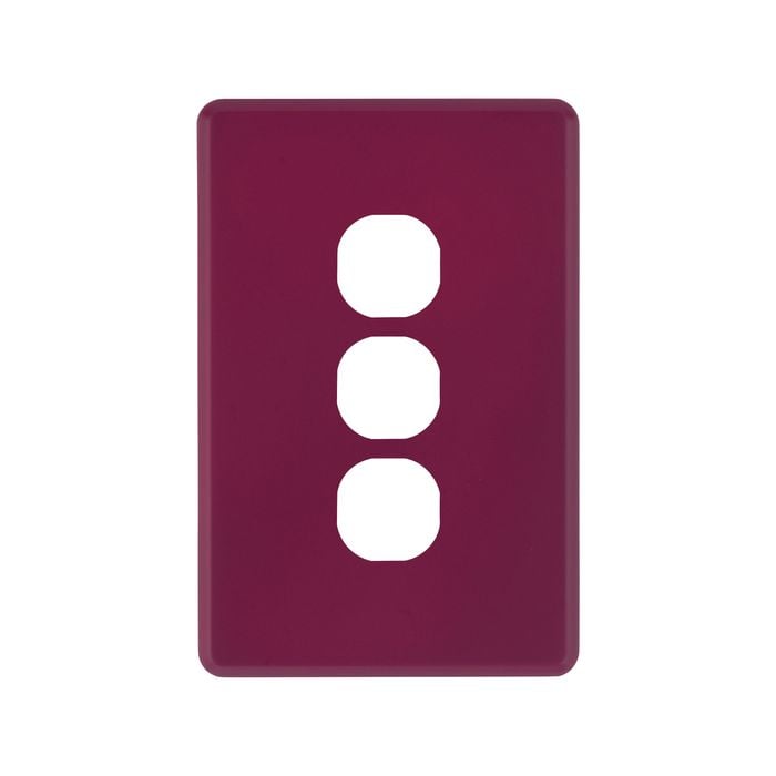DETA Orchid Flower S-Line 3 Gang Switch Cover Plate