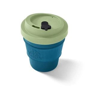 Eco SouLife Biodegradable Travel Mug 355ml Bio Sip Cup Turquoise w/ Lime Lid