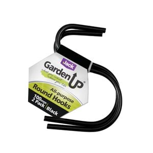 Jack 100mm Black Round Twin Hooks