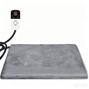 FOHOA Pet Electric Heating Mat for Dogs Cats 45 x 45 cm with 4 Timer and 9 Temperature Levels