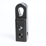 4wd Recovery Soft Shackle Hitch (sk+) With Teardrop Shaped Eyelet - Black
