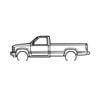 Ignite Laser Chevrolet 1993 Silverado Silhouette Metal Wall Art Coated Black 47inch/120cm