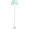 Telbix Jaxon Contemporary Standing Floor Lamp Light Metal Fabric White Green
