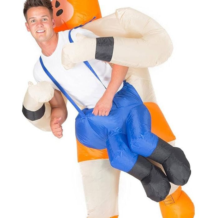 Inflatable Carry Me Adults Wrestler Costume - One Size