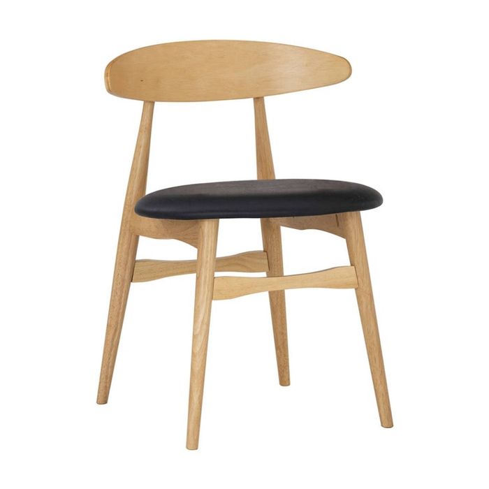 Modern Furniture TELYN Dining Chair 73.5x46cm- Oak + Black