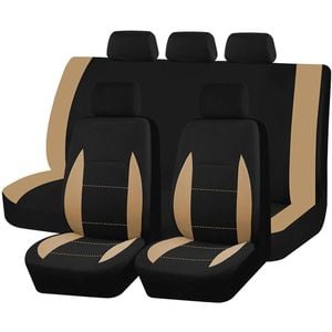 Catzon Car Seat Covers Soft Sponge Easy Install Sedan Truck Suv-beige