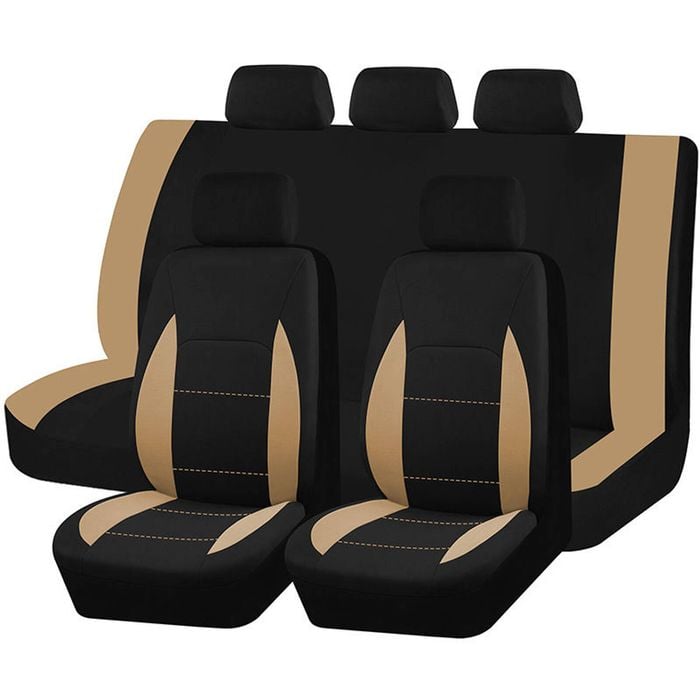 Catzon Car Seat Covers Soft Sponge Easy Install Sedan Truck Suv-beige