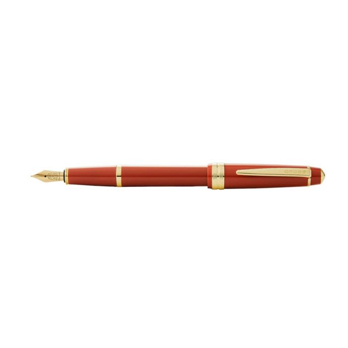 Cross Bailey Light Gloss X Fine Fountain Pen Writing Stationery Burnt Orange/gld