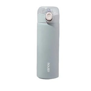380ml Thermos Bottle With Straw Blue