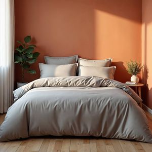 Balmain 1000 Thread Count Bamboo Cotton Quilt Cover Set Dove King