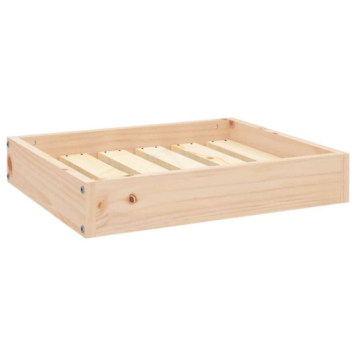 vidaXL Solid Wood Pine Dog Bed Wooden Puppy Pet Sofa Bed Couch Animal Supply 51.5x44x9 cm