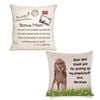 Catzon 2 Pcs Linen Throw Pillow Covers for Dear Dad Birthday Gifts for Father-Set 8