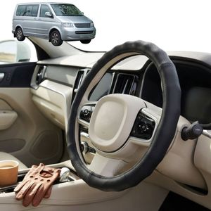 Australian Goose Steering Wheel Cover for VolksWagen Caravelle 2003 - 2010 Circle Black