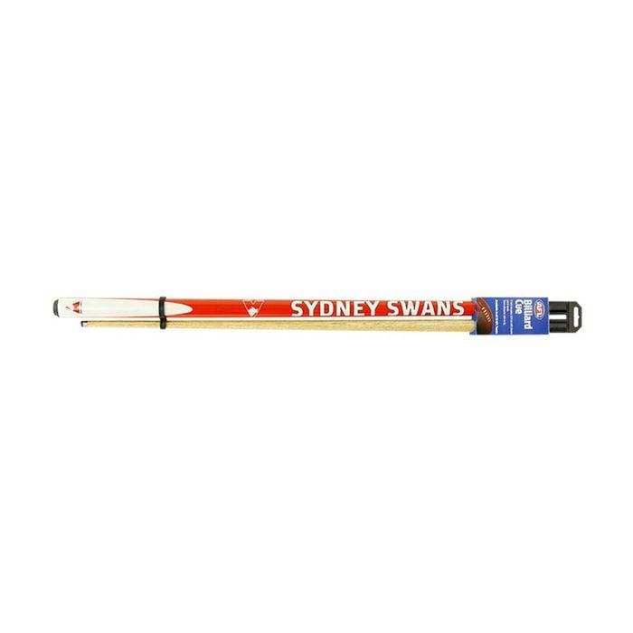 AFL 2-Piece Cue Sydney Swans Ash Shaft 10mm Elkmaster Tip Billiards/Pool