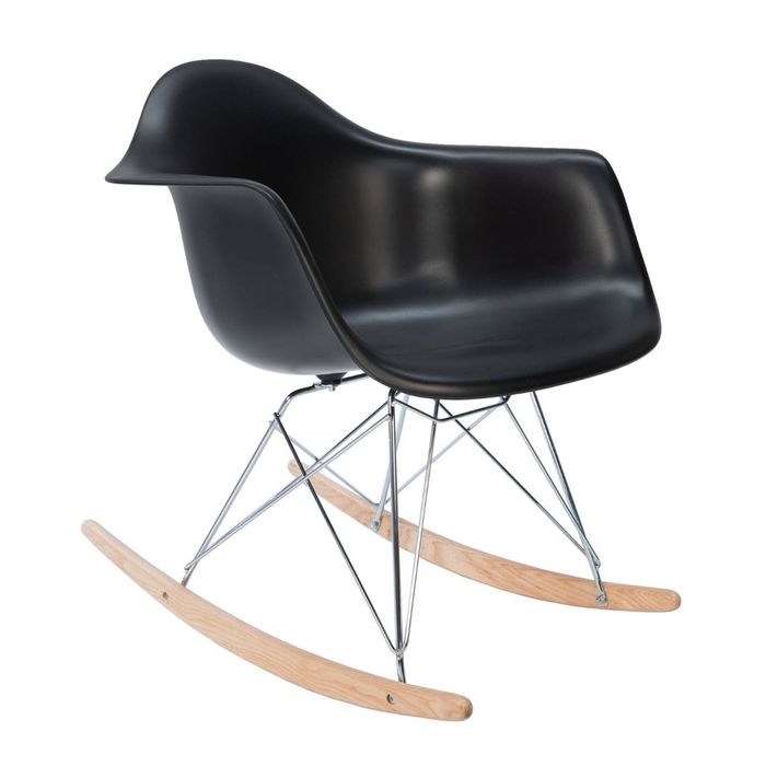 SK Designer Living | Replica Eames RAR Rocking Chair | Plastic - Black
