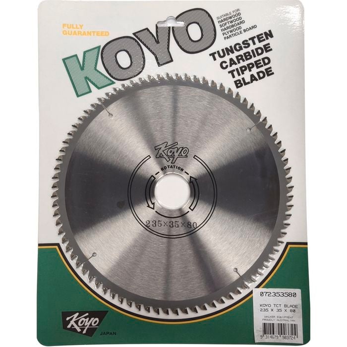 Koyo 235mm 80T 35mm Bore Circular Saw Blade For Timber Cutting
