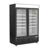 Polar Upright Display Freezer G-series 2 Door Black 920l 2022x1370x720mm Commercial Shop Glass Door Refrigeration