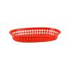 Plastic Oval Bread Baskets Large 27 x 18cm Set of 12 Red