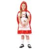 Little Red Riding Hood Fairytale Girls Dress with Cape and Bow, 3-4-YRS