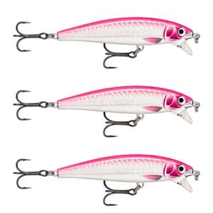 3x Rapala 10cm X Rap Magnum Cast Hard Body Casting Fishing Lures - Hot Pink UV