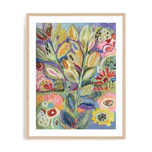 Artey | Garden Of Whimsy II - Framed Print - Natural Frame - 60 x 75cm