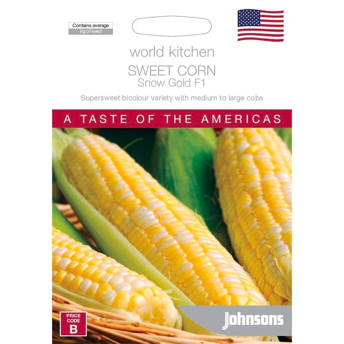 Johnsons Snowgold Sweet Corn Vegetable Seeds