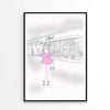 Pink Girl With Elegant Fashion Store Print 100% Australian Made 60x90cm (Poster)