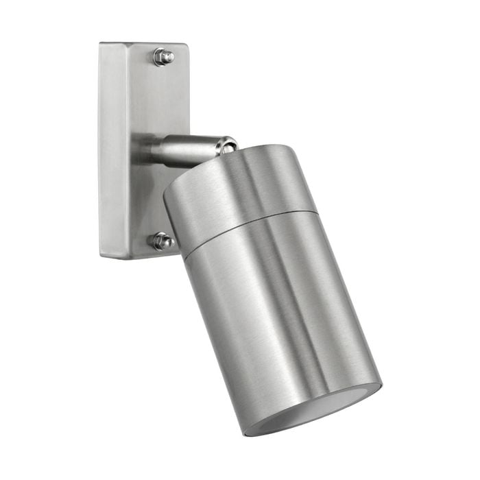 Brilliant Stainless Steel Coolum Adjustable Exterior Wall Light