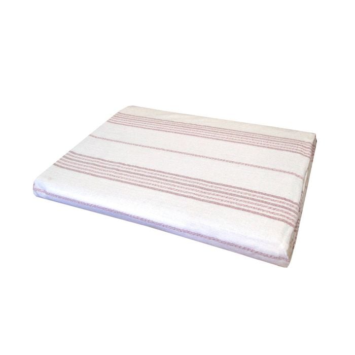Metallic Striped Red Table Cloth 150 x 210cm