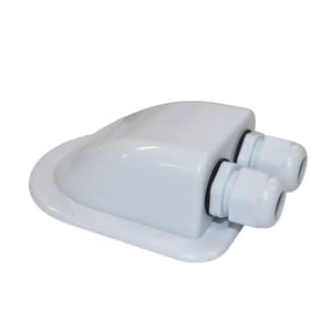 Exotronic 2 Gland White Cable Entry Cover (Lightweight ABS)