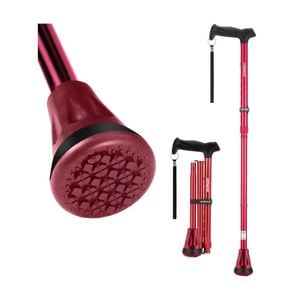 Rehand All TerrainWalking Cane for Seniors & Adults (Red)