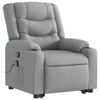 vidaXL Stand up Massage Recliner Chair Armchair Single Sofa Light Grey Fabric
