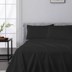 LINENOVA 2000TC Bamboo Blend Sheet Set-Black Single
