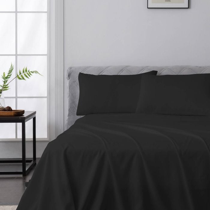 LINENOVA 2000TC Bamboo Blend Sheet Set-Black Single