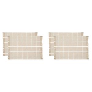2x 2pc NF Home & Entertaining Essentials Greenland Placemat 33x45cm Solid Taupe