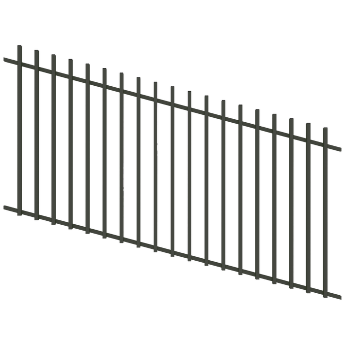 ProtectorAl 1201 - 2400 x 1200mm Woodland Grey Raked 16-30º Batten Pool Fence Panel