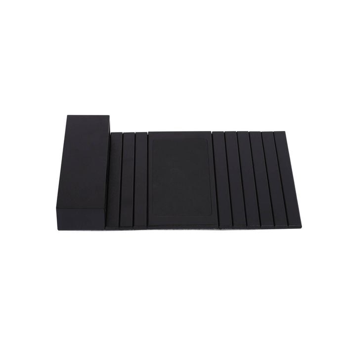 Sherwood Home Flexible Bamboo Sofa Armrest Tray with Remote Pocket Caddy Organiser - 46x32x6cm