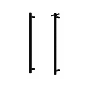 Forme 1000mm Black Vertical Heated Towel Rail 