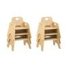 Jooyes Kids Stackable Wooden Toddler Chair H25cm - 6 Pack - Oak | 45cm | Kids Chair
