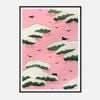 Galrie Exquisite Traditional Japanese Cloud and Birds Art Print for Serene Home Decor, Black Frame, A3 30 x 42cm (12 x 16inch)