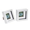 Nicola Spring 2 Piece 4 X 4 3d Shadow Box Photo Frame Set - Craft Display Picture Frame With 2 X 2 Mount - White