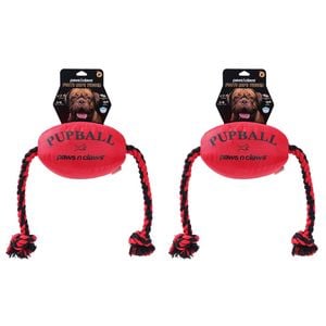 2PK Paws & Claws Footy Oxford Rope Tugger 75X25X20cm