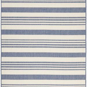 Seabrook Alvi Blue 380x280cm - Extra Large Pet Friendly Outdoor Power Loomed Rug