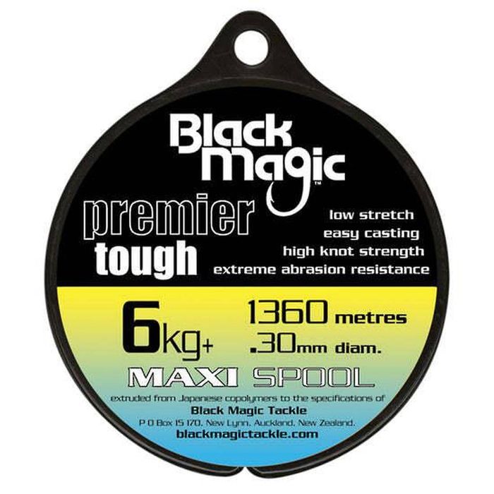 Black Magic Premier Tough Monofilament Fishing Line 6kg+ (1350m)