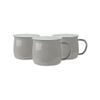 Argon Tableware Coloured Enamel Belly Mugs - Steel Outdoor Camping Tea Coffee Cup - 375ml - Pack of 6