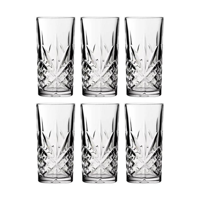 6PK Crown Glassware Symphony Hiball Tumbler 450mL Clear Glass